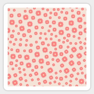 Pink Flowers on Light Background Sticker